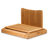 Bamboo Wood Bread Cutting Board Bread Slicer With Knife