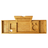 Bamboo bathtub caddy Premium Bathtub Tray Caddy Expandable Bath Tray Unique House Warming Gifts New Home Anniversary and Wedding Gifts for Couple