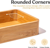 5-Piece Bamboo Drawer Organizer Set Large SmalUtensils 