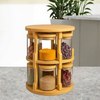 Spice Rack Organizer Kitchen New 2 Tier Bamboo Lazy Susan Organizer Revolving Spice Rack Organizer Tabletop Stand Hight Quality Spice Jar with Rack