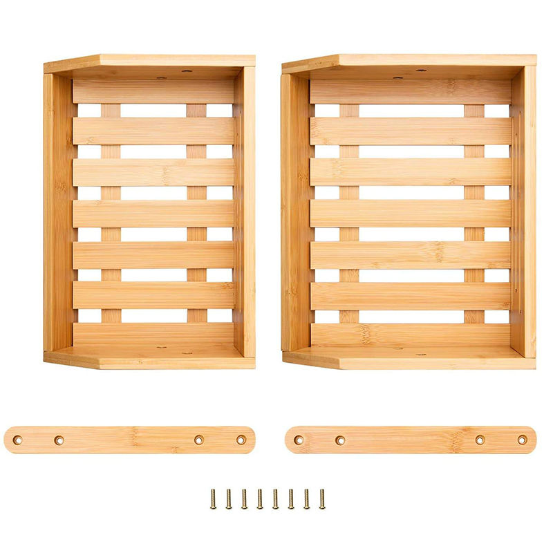 2-Tier Bamboo Countertop Fruit and Vegetable Storage Basket