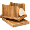 Bamboo Wood Bread Cutting Board Bread Slicer With Knife