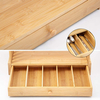 Bamboo 3-Tier Countertop Spice Rack Oraanizer with 5 Drawer 