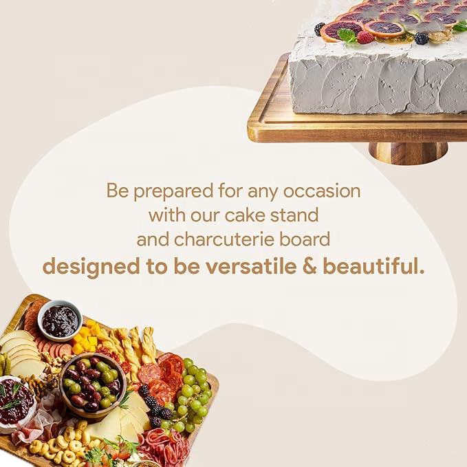 Acacia Wood Cake Stand