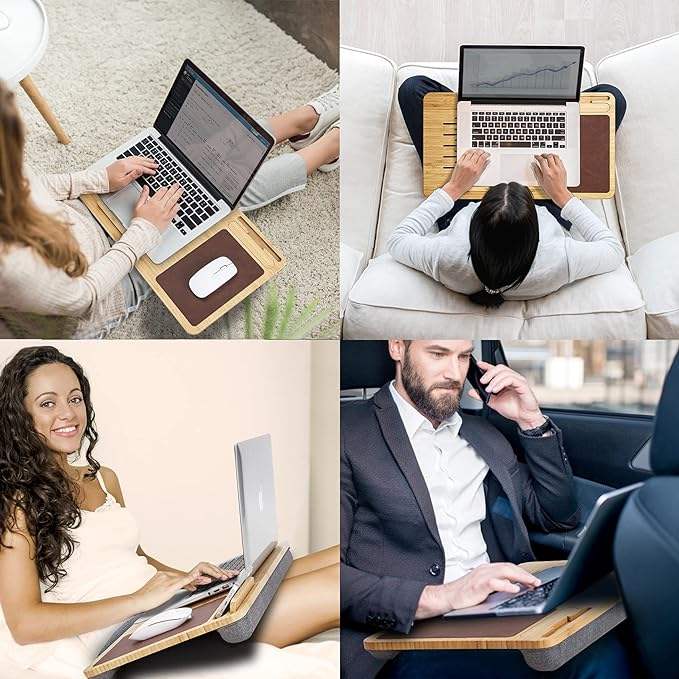 Bamboo Computer Desk Table Portabl Laptop Stand for Offce