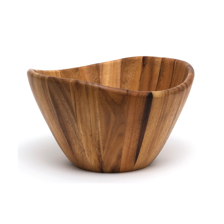 Acacia Wooden Serving Bowls with Serving Utensils 