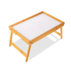 High Quality Bamboo Folding Breakfast Food Serving Tray Table with Handles and Legs