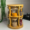 Spice Rack Organizer Kitchen New 2 Tier Bamboo Lazy Susan Organizer Revolving Spice Rack Organizer Tabletop Stand Hight Quality Spice Jar with Rack