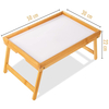 High Quality Bamboo Folding Breakfast Food Serving Tray Table with Handles and Legs