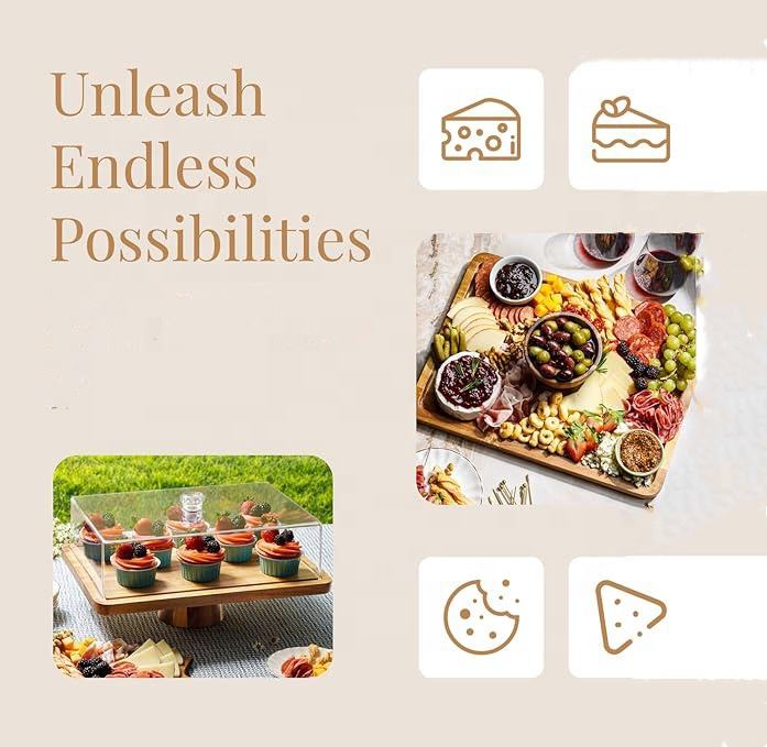 Acacia Wood Cake Stand