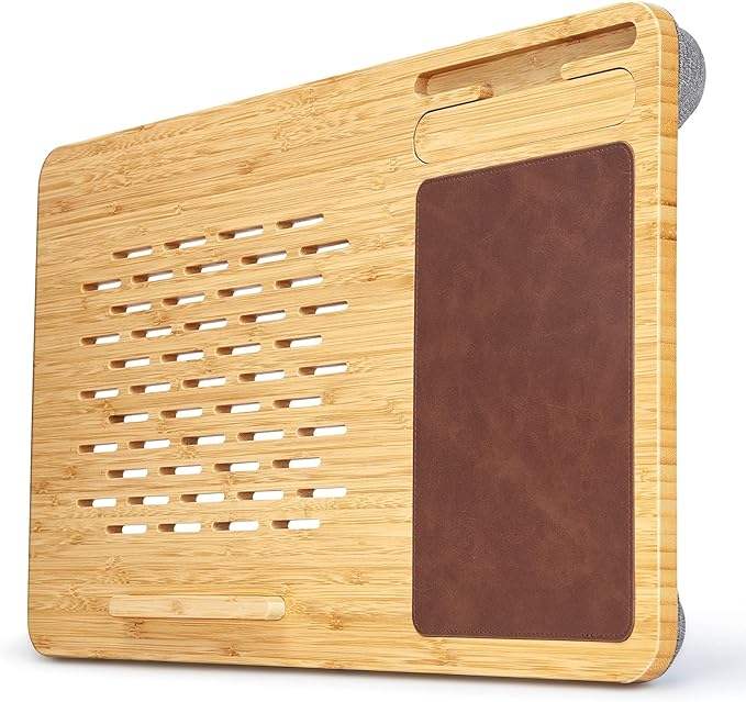 Bamboo Computer Desk Table Portabl Laptop Stand for Offce