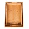 Bamboo Plate Set Multi-Functional Wood Serving Tray With Handle 