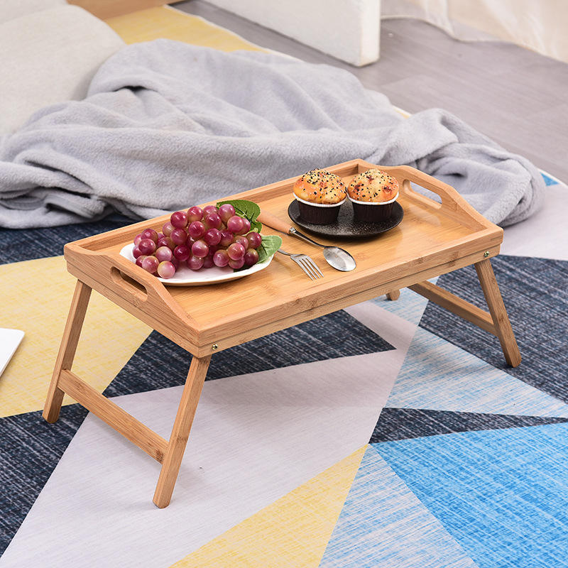 Bamboo Wooden Breakfast Lazy Table Laptop Bed Serving Tray