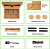 Smell Proof] Bamboo Stash Box with Rolling Tray Lockable Herb Storage Box for Privacy & Security