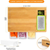 Large Bamboo Cutting Board Chopping Blocks With Trays 