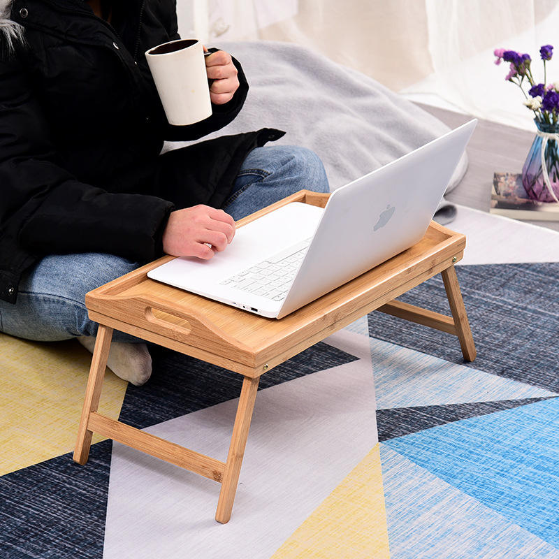 Bamboo Wooden Breakfast Lazy Table Laptop Bed Serving Tray