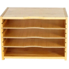 Bamboo File Organizer with 3 Adjustable Shelves