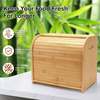 Bread Box High Quality Bamboo Roll-Top Double-Layer Freshness-Preserving Bread Storage for Homemade Bread Natural Breadbox Organizer