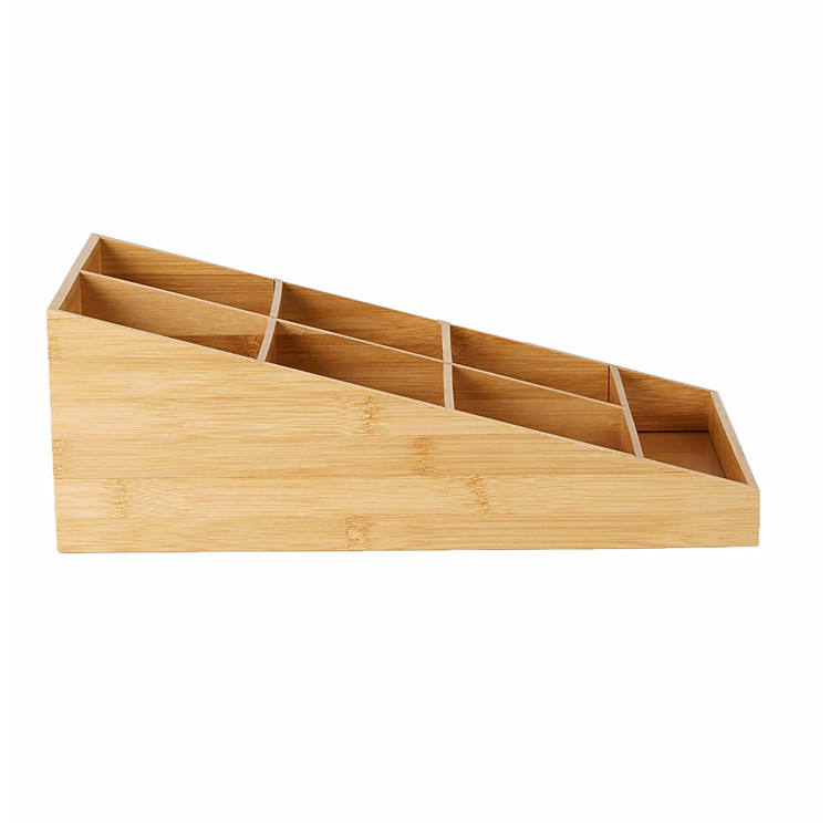 Bamboo Desktop Storage Organizer Holder for Coffee Pods