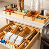 5-Piece Bamboo Drawer Organizer Set Large SmalUtensils 