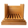 Bamboo Wood Bread Cutting Board Bread Slicer With Knife