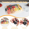 Bamboo Chopping Board Locking Acrylic Lid Cheese Charcuterie Serving Picnic Camping Outdoor Food Tray Cheese Platter