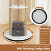 wholesale Clothes Rack Wood Coat Rack Hot Sale Wooden Rotary Coat Rack Freestanding with 3 Shelves Vertical Clothes Racks Living Room Hangers
