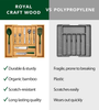 Bamboo Cutlery Tray New Cutlery Tray Flexible Bamboo Drawer Organizer Silverware Organizer Utensil Holder for Kitchen Use