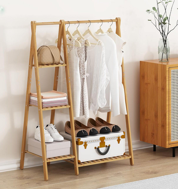 Standing Shoe Coat Racks Luxury Pannier Bag Storage Rack Floor Bedroom Hanger Kids Clothes Hanging Rack