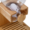Large Capacity Cereal Dispenser Countertop Airtight Cereal Containers Storage with Bamboo Base & Lid Dry Food Dispenser for Cereal Kitchen Pantry Organization