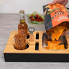 Bamboo Couch Organizer Tray, Anti-Spill Drink Holder for Sofa Daily Use Sofa Console Drink Holder for Living Room
