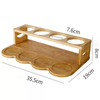 Bamboo Spice Rack, Countertop Storage Stand with Jars & Lids for Kitchen Oil Bottle & Condiment Organization