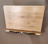 Bamboo Adjustable Book Stand, Portable Stable Cookbook Holder for Desk Use
