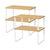 Bamboo Cabinet Organizer Shelf Spice Rack Set of 2 Kitchen Counter Shelves Stackable Kitchen Shelves Organizer Pantry Cupboard Dish Mug Cup Storage Shelf