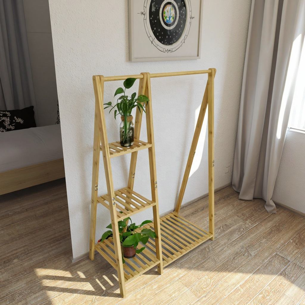 Standing Shoe Coat Racks Luxury Pannier Bag Storage Rack Floor Bedroom Hanger Kids Clothes Hanging Rack