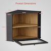Black Bread Storage Container Double-layer Bamboo Bread Box for Homemade Bread Kitchen Cabinet Lacquer Large Capacity Storage Bread Bin