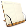 Bamboo Adjustable Book Stand, Portable Stable Cookbook Holder for Desk Use