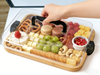 Bamboo Chopping Board Locking Acrylic Lid Cheese Charcuterie Serving Picnic Camping Outdoor Food Tray Cheese Platter