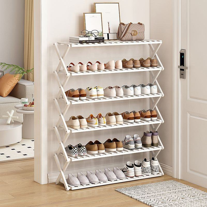 Bamboo Shoe Rack Installation-free Simple Household Special Shoe Cabinet 6-layer Shoe Rack Foldable Bamboo Shoe Storage Organizer for Corridors