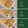 Bamboo Cutlery Tray New Cutlery Tray Flexible Bamboo Drawer Organizer Silverware Organizer Utensil Holder for Kitchen Use