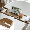  Bathtub Caddy Tray Modern Bathtub Tray Adjustable Width Wine Holder Tablet with Phone Stand Bath Tablet Stand & Non-Slip Grip Spa-Grade Organizer