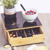 Bamboo Coffee Pod Holder with Drawer & Glass Countertop Coffee Bar Accessories Organizer with Sliding Drawer for K Cup Pods
