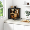 Black Bread Storage Container Double-layer Bamboo Bread Box for Homemade Bread Kitchen Cabinet Lacquer Large Capacity Storage Bread Bin