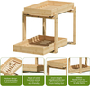2 Pack Under Sink Organizer, Bamboo Wooden 2-Tier Pull-Out Storage with Sliding Drawers for Kitchen and Bathroom Cabinets, Easy Installation