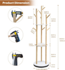 wholesale Clothes Rack Wood Coat Rack Hot Sale Wooden Rotary Coat Rack Freestanding with 3 Shelves Vertical Clothes Racks Living Room Hangers